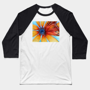 Butterfly with Flower Baseball T-Shirt